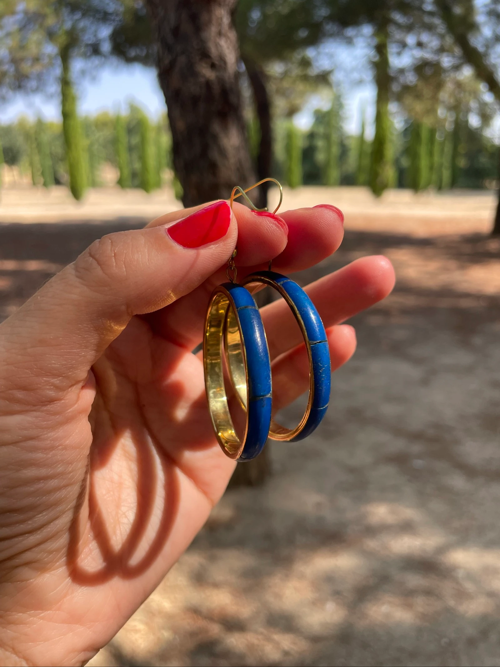 Blue Brass Earrings – photo 4